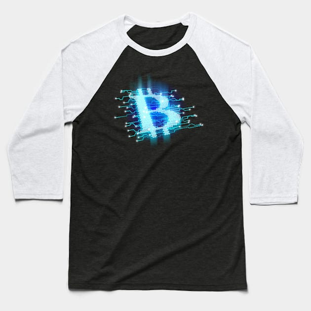 Bitcoin Graphic T-shirt Baseball T-Shirt by cryptogeek